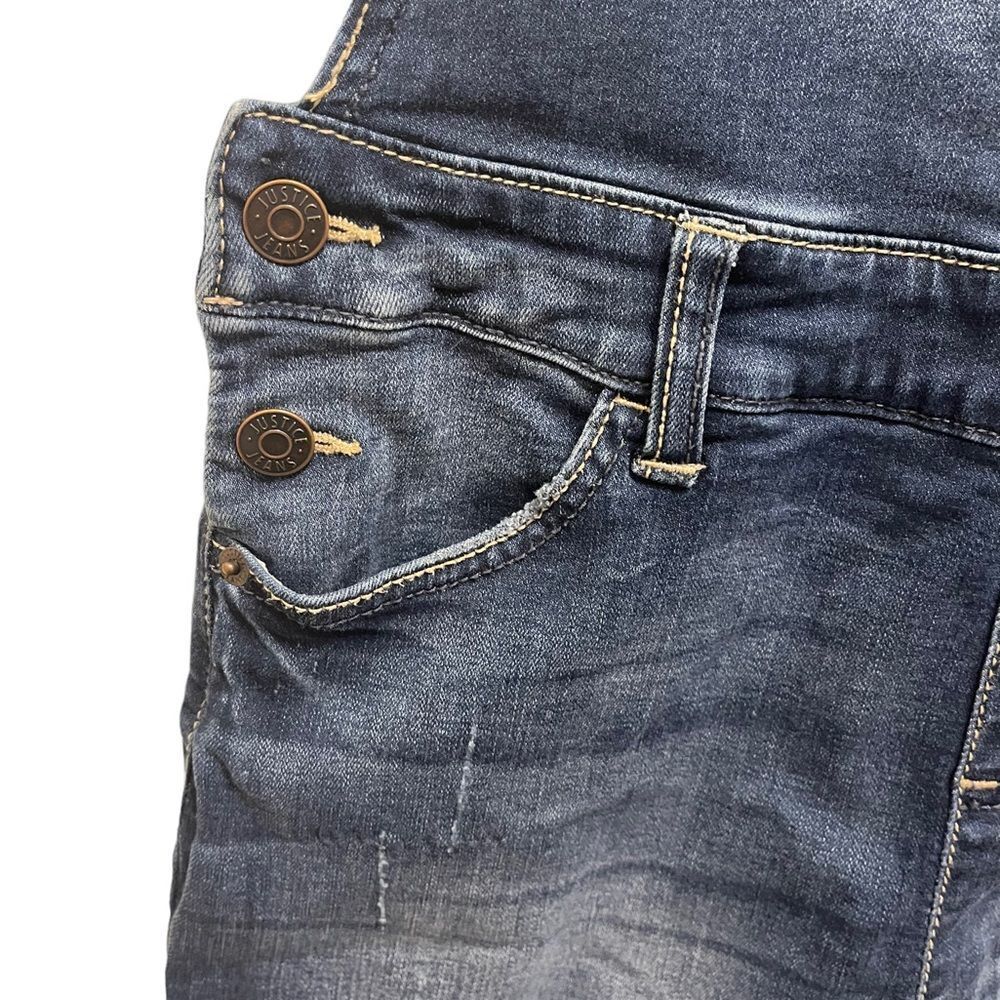 Justice Denim Shortalls with Rainbow Straps - Picture 7 of 10